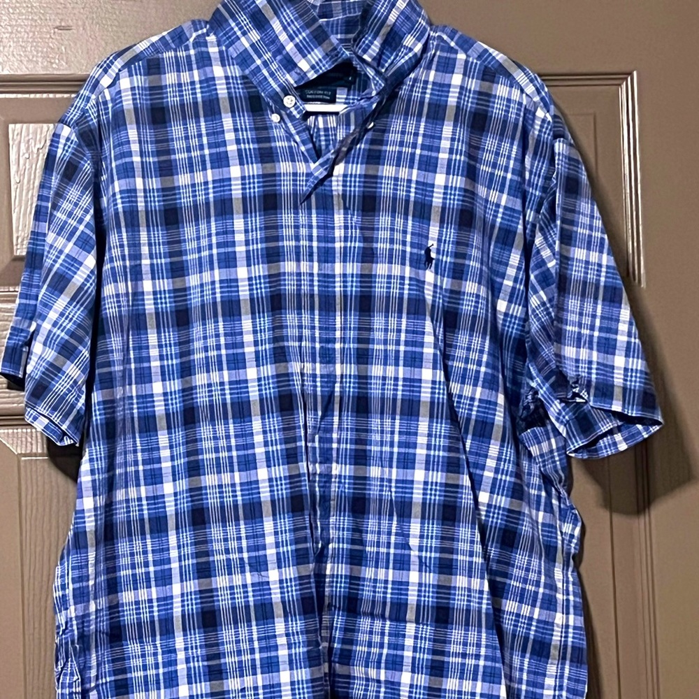 Blue checkered Ralph Lauren shirt